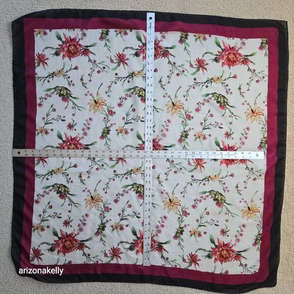 Chan Luu Silk Scarf Floral - Picture 1 of 14